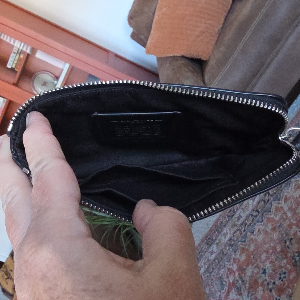 NWOT Coach Black Cat & Moon Signature Corner Zip Wristlet/Wallet 🖤🐈‍⬛️🌟🎁🌙❤️ - Picture 8 of 13